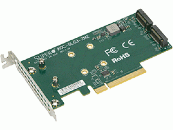 Add-on card for internal M.2 NVMe AOC-SLG3-2M2